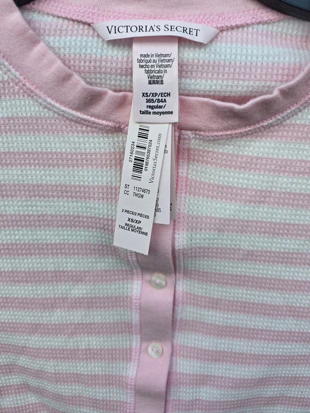 Victoria's SecretSoft Thermal Henley Long Pajama Set - Picture 5 of 5